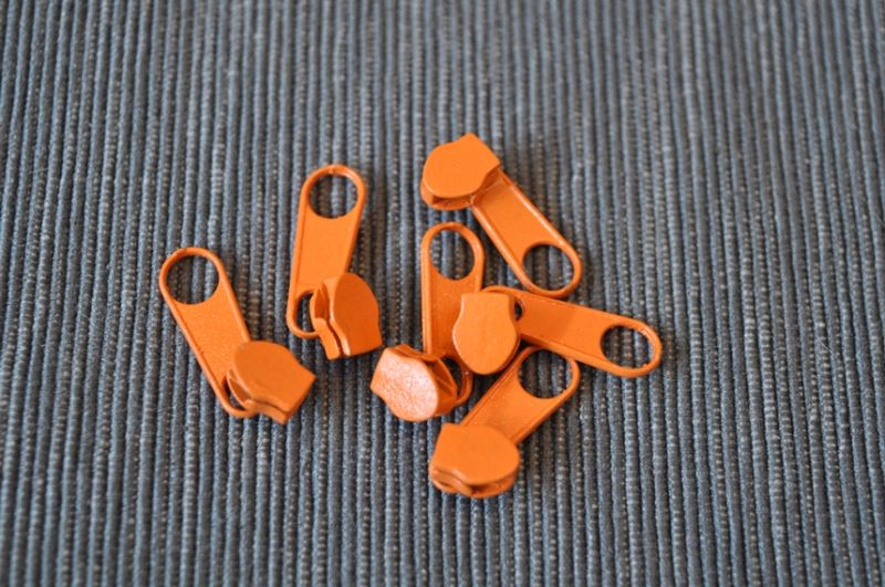 Schieber/Zipper 3 mm Reißverschluss orange