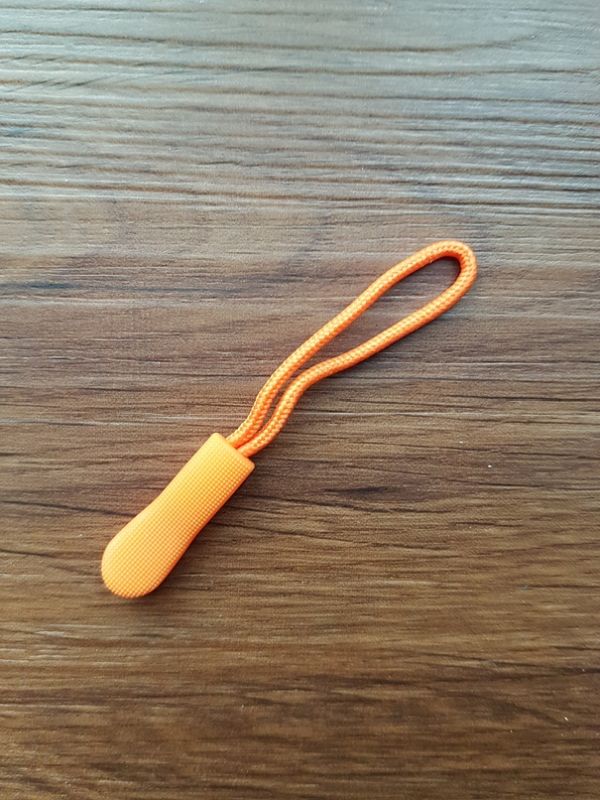 Reißverschluss Zipper Anhänger orange