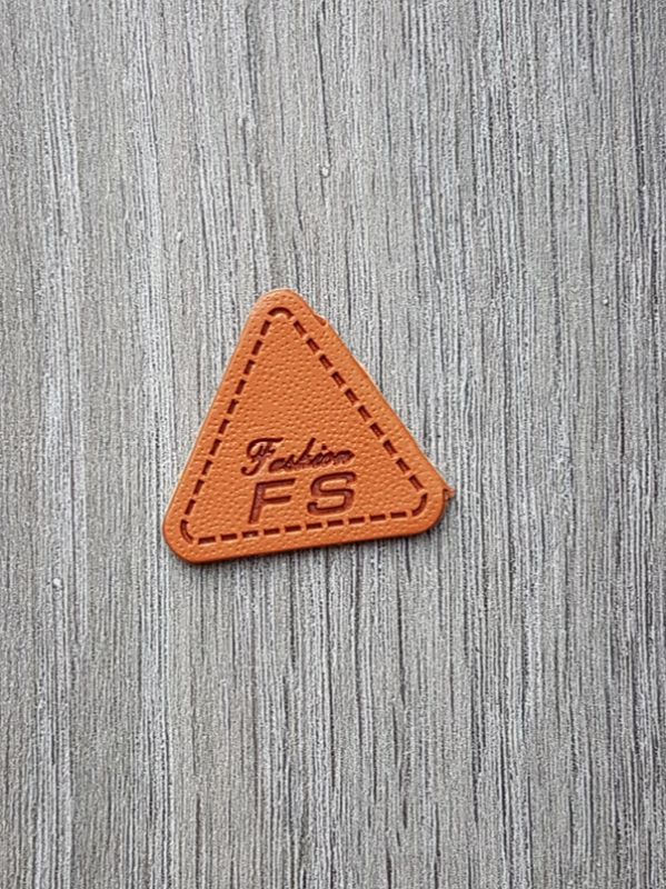 Ekoleder Patch Dreieck braun