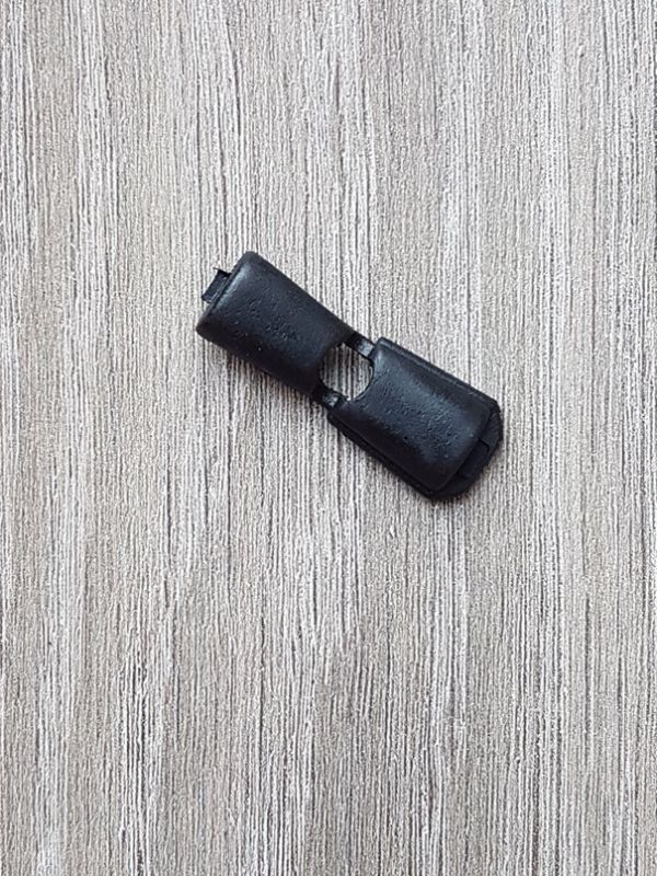 Kordelenden flach schwarz 11x16mm