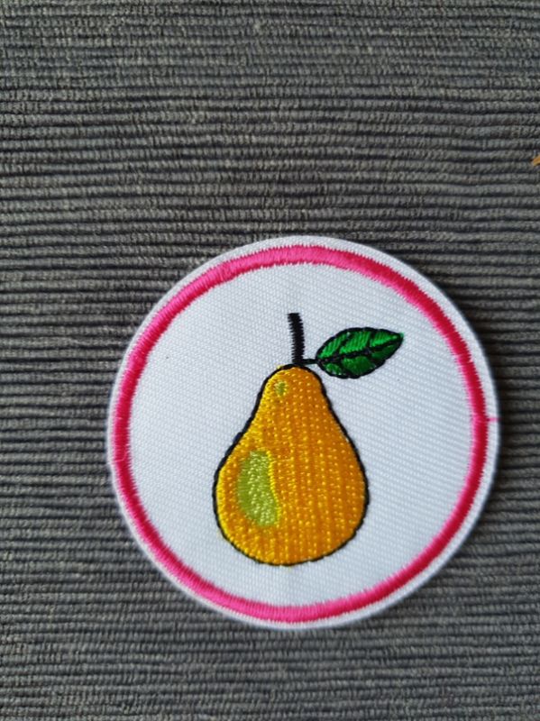 Applikation Bügelbild Kreis Birne