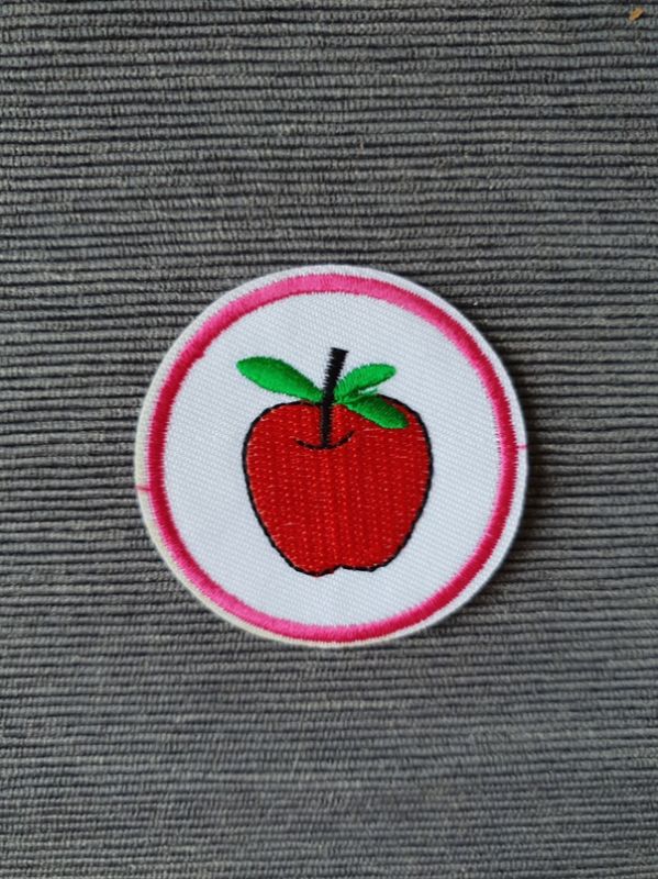 Applikation Bügelbild Kreis Apfel