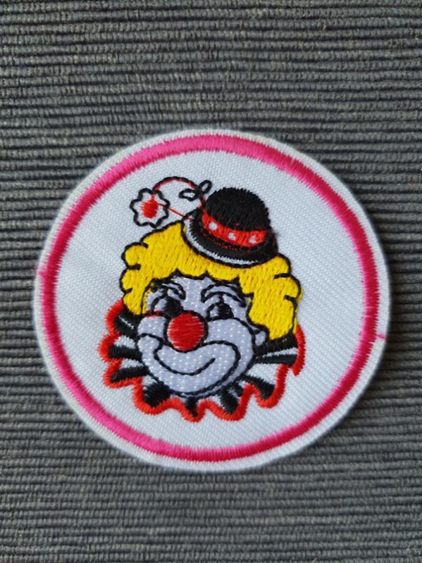 Applikation Bügelbild Kreis Clown