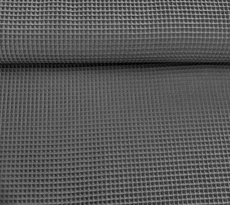 Baumwoll Waffelpique uni dunkelgrau