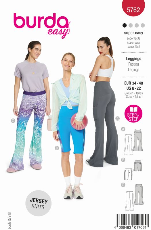 Schnittmuster Leggins Burda 5762