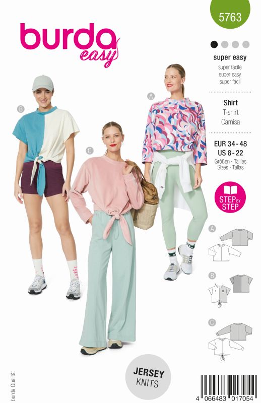 Schnittmuster T-Shirt Burda 5763