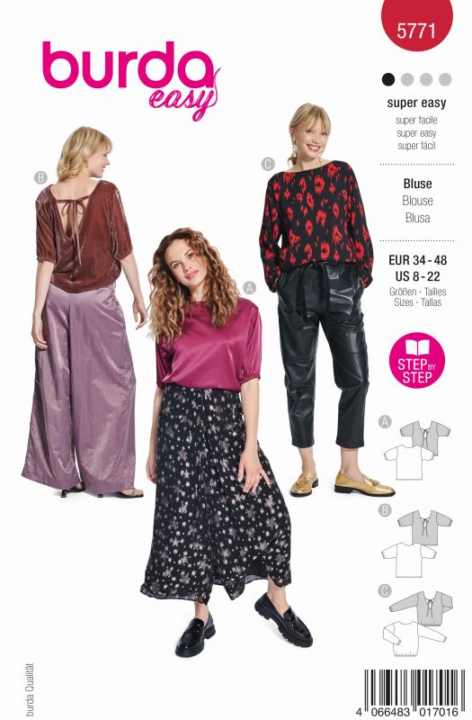 Schnittmuster Bluse Burda 5771