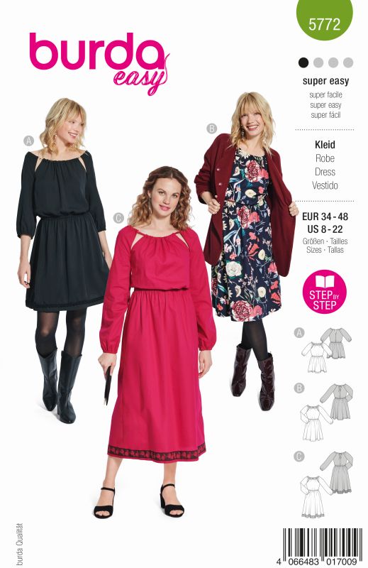 Schnittmuster Kleid Burda 5772