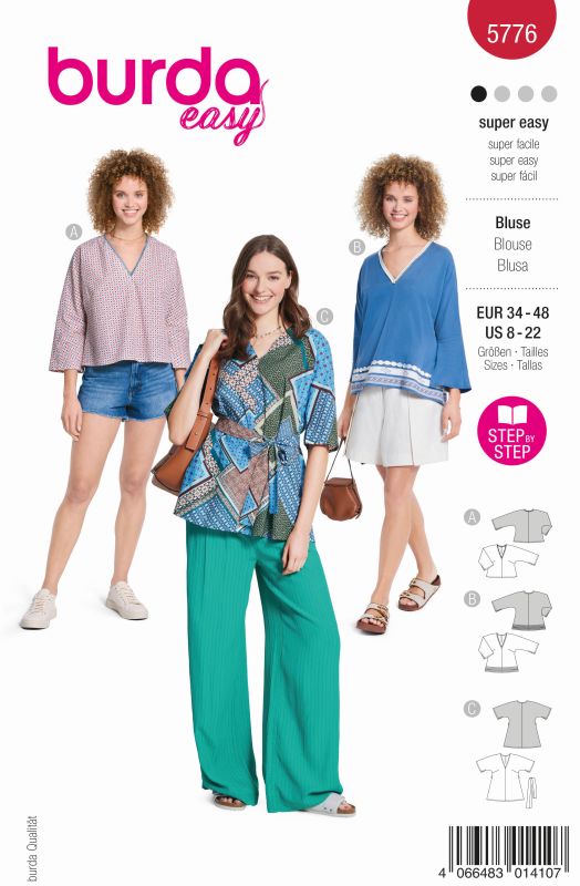 Schnittmuster Bluse Burda 5776