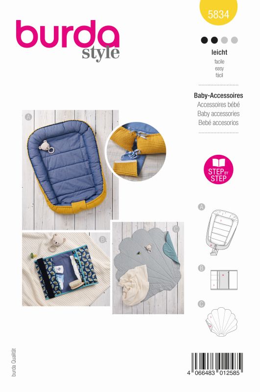Schnittmuster Baby Accessoires Burda 5834