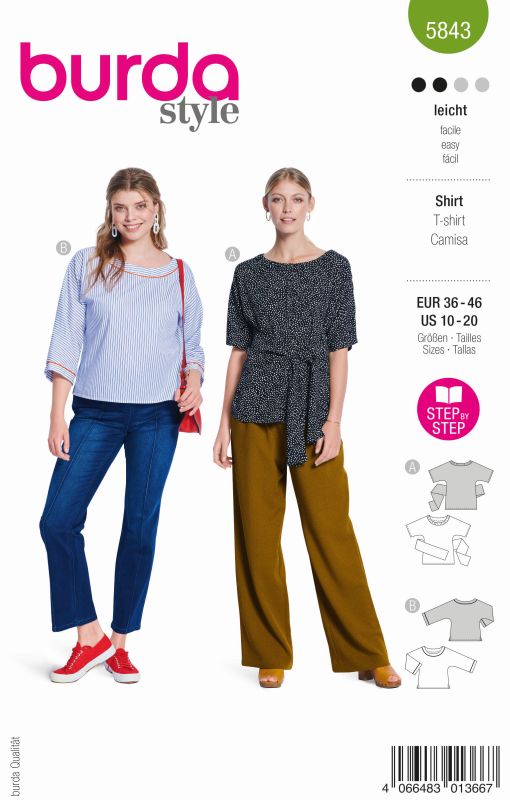 Schnittmuster Shirt Burda 5843
