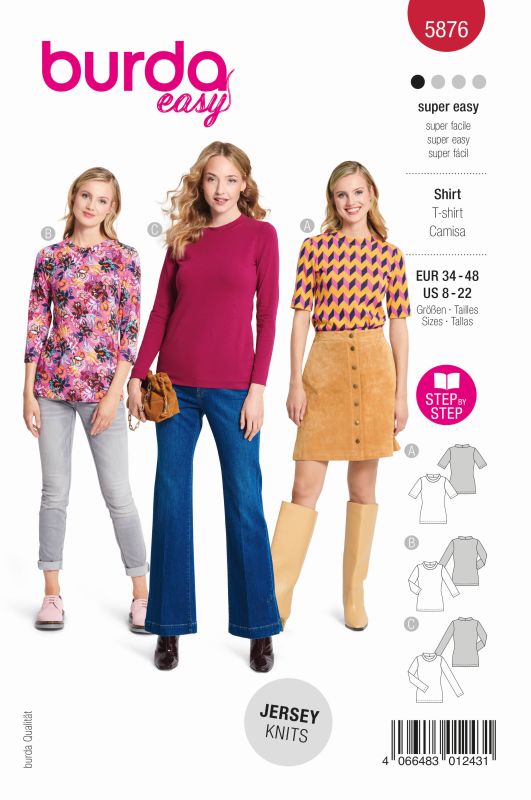 Schnittmuster Shirt Burda 5876
