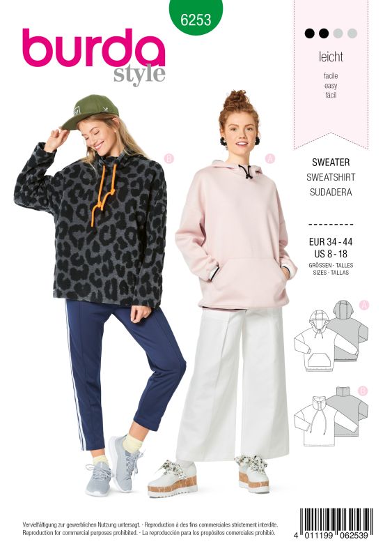 Schnittmuster Shirt Burda 6253
