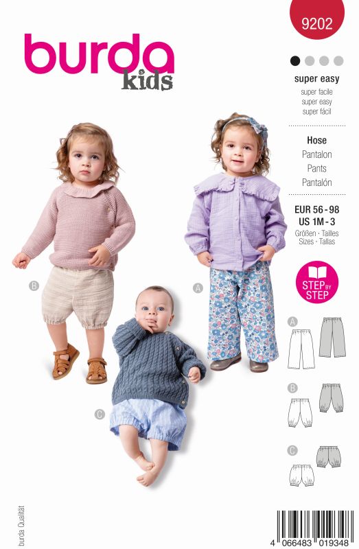 Schnittmuster babyausstattung Burda 9202