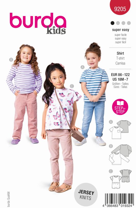 Schnittmuster shirt Burda 9205