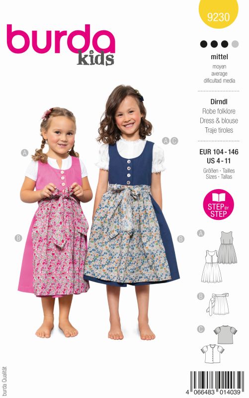 Schnittmuster Dirndl Burda 9230