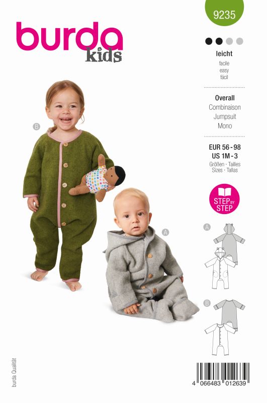 Schnittmuster Overall Burda 9235