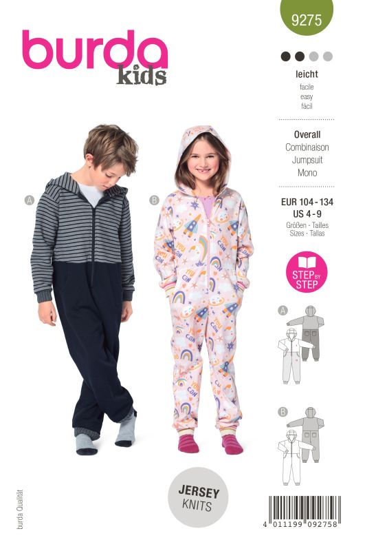 Schnittmuster Overall Burda 9275
