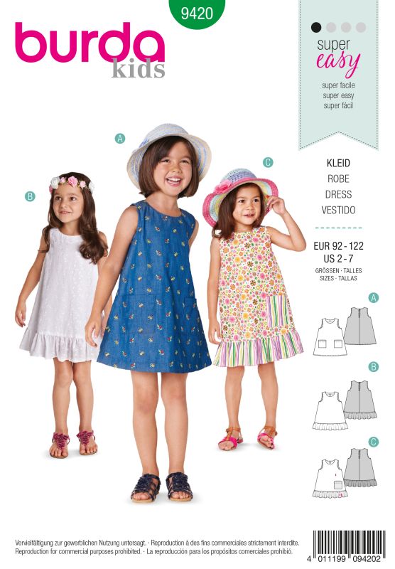 Schnittmuster Kleid Burda 9420