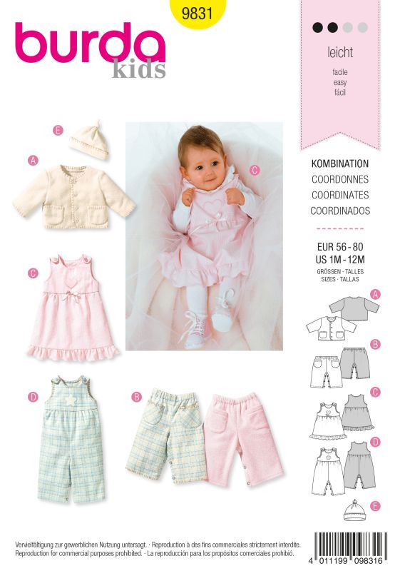 Schnittmuster Kombination Burda 9831