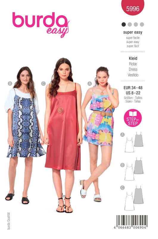 Schnittmuster Kleid Burda 5996