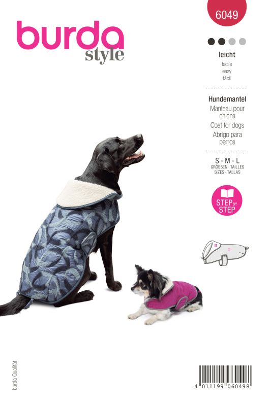 Schnittmuster Hundemantel Burda 6049