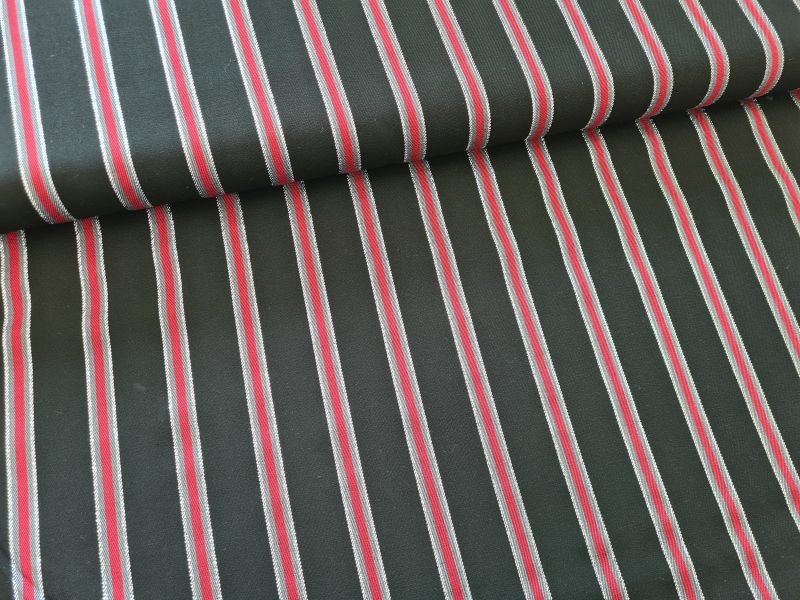 Viscose Metallic Streifen Schwarz