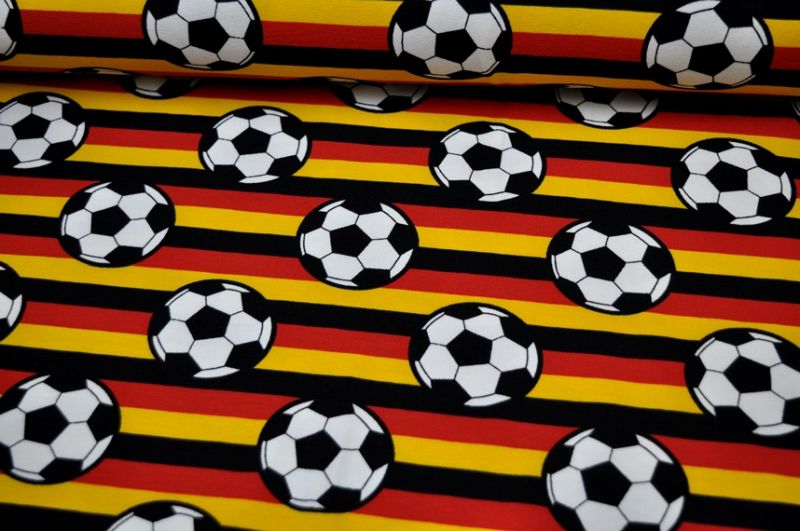 Jersey Fußball Streifen schwarz/rot/gelb