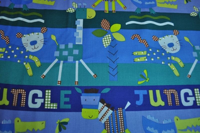 Alexander Henry Gingham Jungle Blau