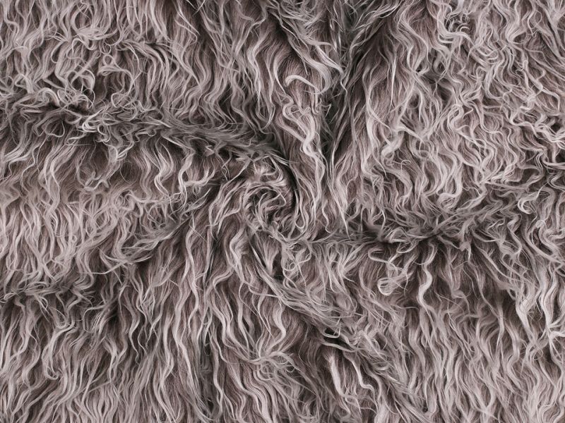 Langhaarfell Braun/Weiß