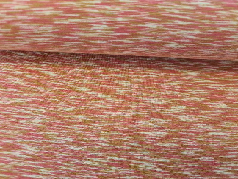 Bündchen Multi Stripes rosa/hellbraun