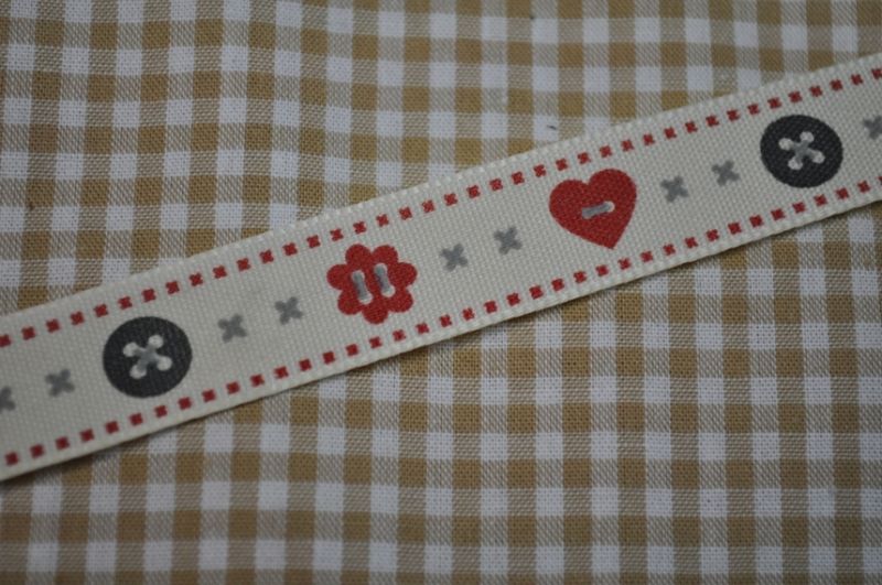 Ripsband Buttons schmal