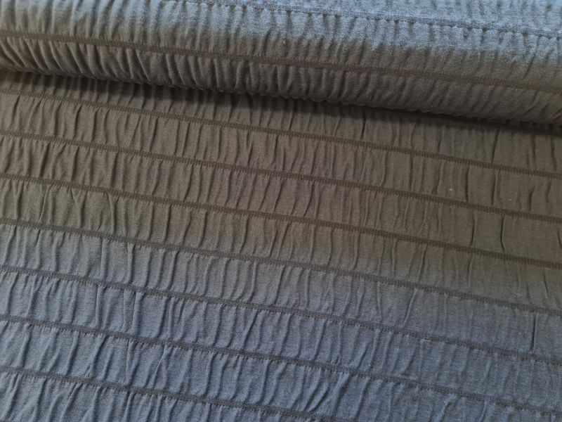 Jersey gesmokt Dunkelblau