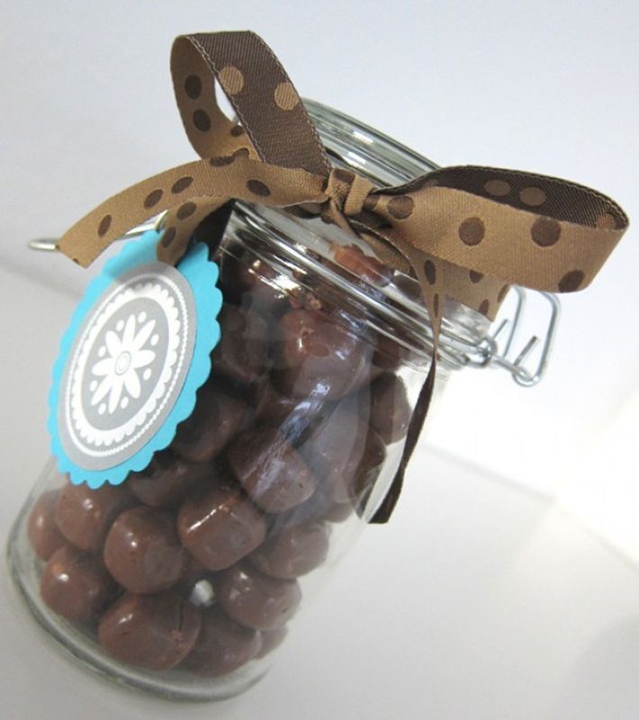 Webband Farbenmix Punkte/Dots schoki