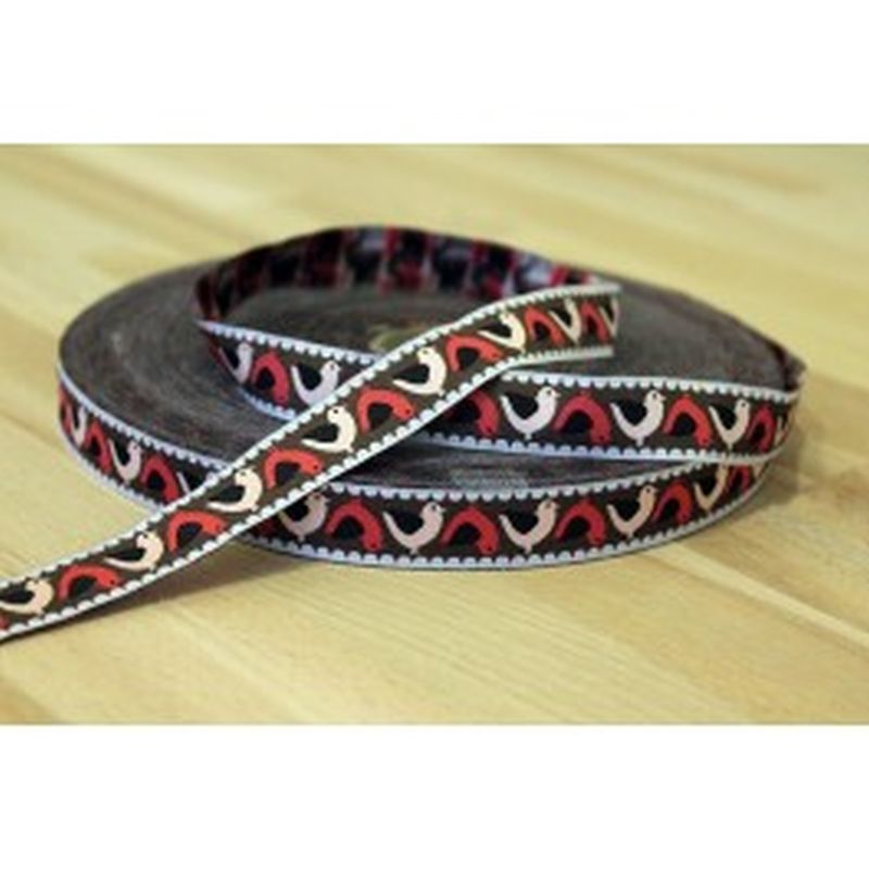 Webband Lillestoff Leaves Vögel