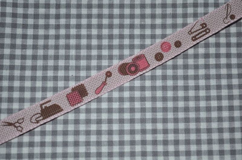 Baumwollband Nähutensilien Rosa
