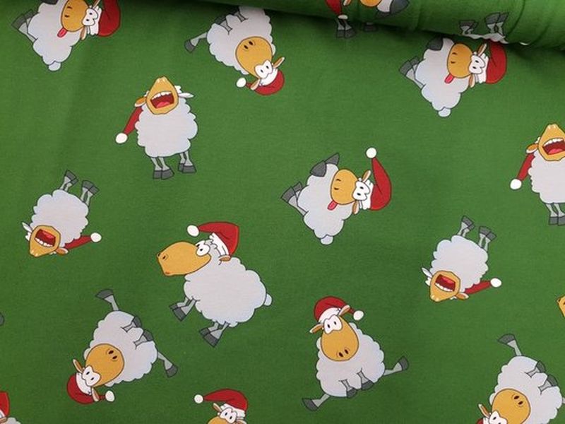 Jersey Weihnachten Schafe grün