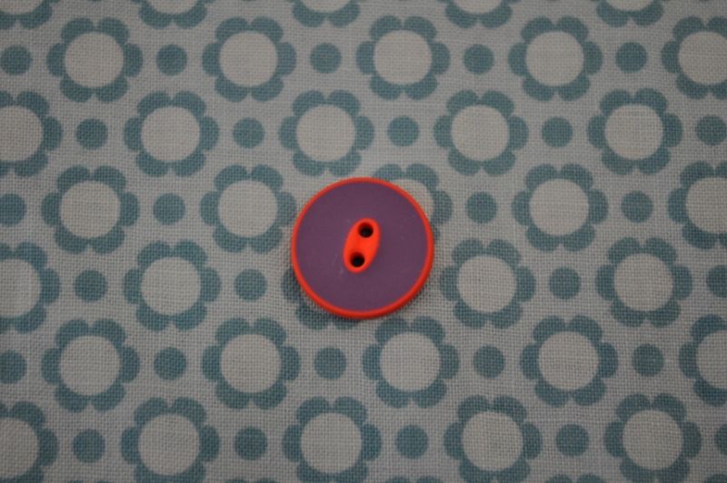 Knopf 18mm 2-farbig lila/orange