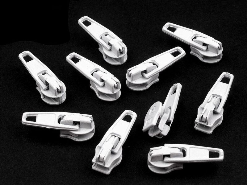 Schieber/Zipper mit Lock 3mm Weiß