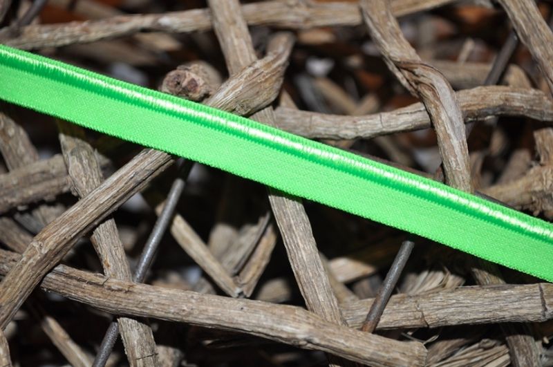 Elastisches Paspelband nenongrün glänzend/matt
