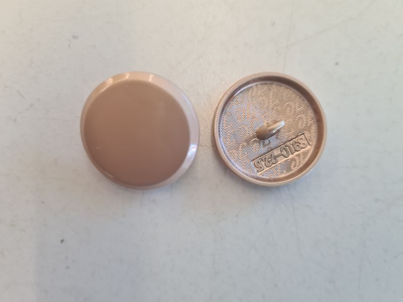 [120659.001] Flache Metallknöpfe mit Öse 23mm Dunkel Gold Matt