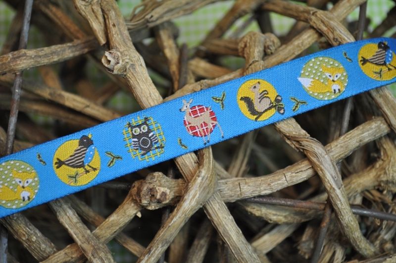 Webband *Reh, Uhu und co.* Blau