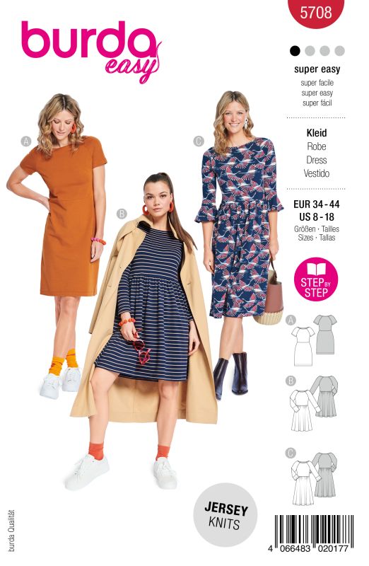 Schnittmuster Kleider Burda 5708