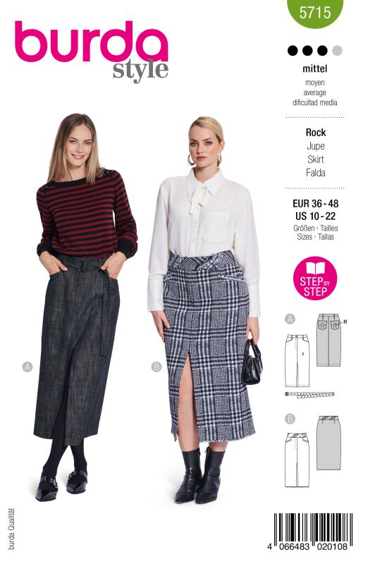 Schnittmuster Röcke Burda 5715