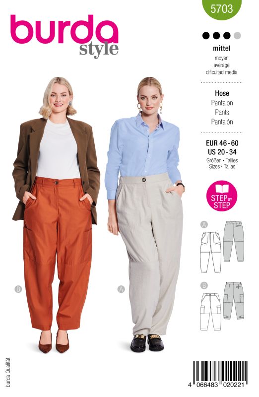 Schnittmuster Hosen Burda 5703
