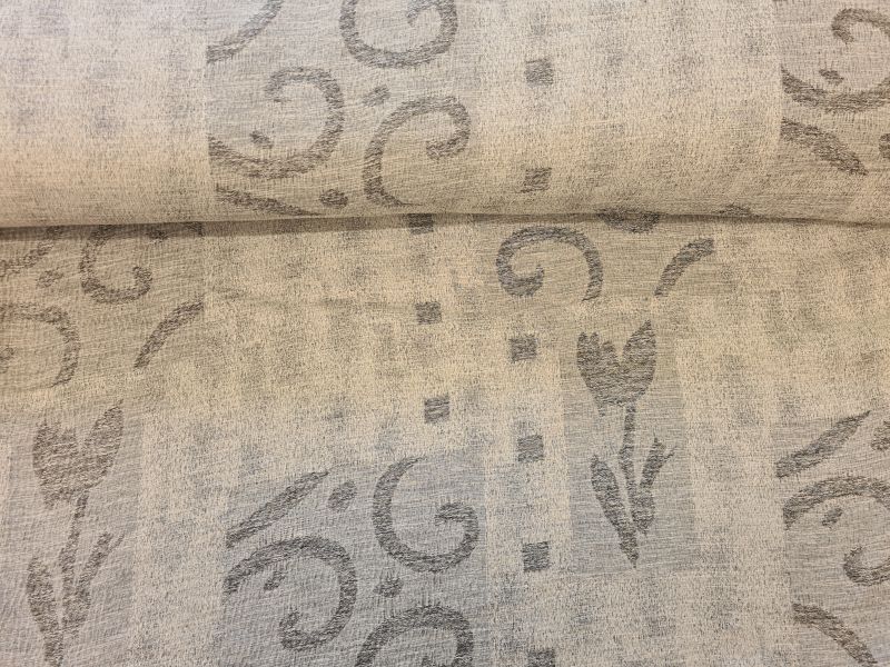 Polyester Jaquard Musterblöcke Grau