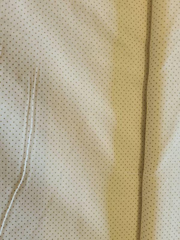 Baumwolle Pünktchen Ecru/Gold