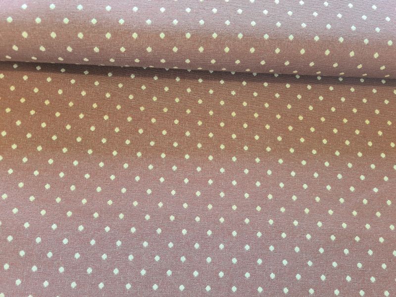 Gobelin Punkte Braun Creme