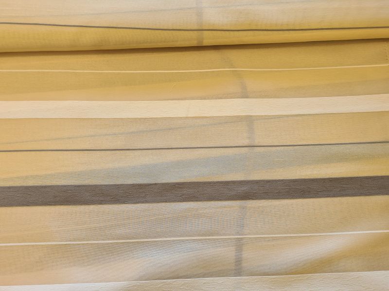 Leichter Dekostoff mit Streifen breit schmal Creme Ecru Taupe