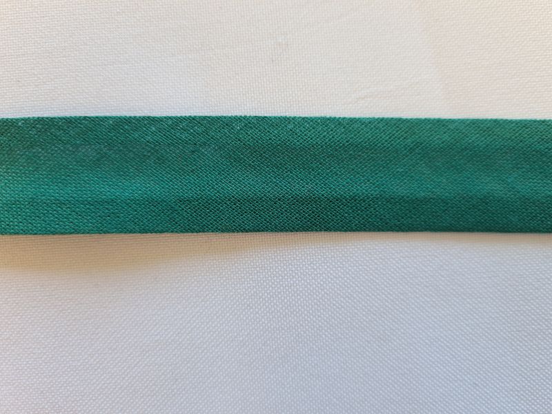 Schrägband gefalzt 20 mm leicht Waldgrün